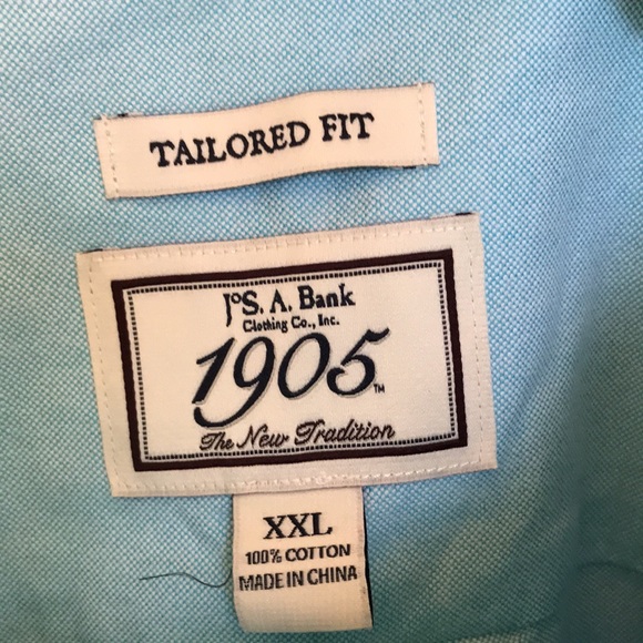 Joseph A Banks Oxford Turqouise Button Down SZ XXL Never Worn - Picture 2 of 2